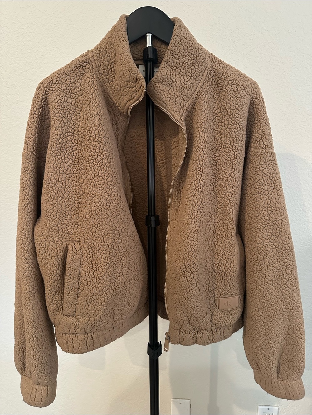 Calvin Klein Jeans Taupe Teddy Sherpa Jacket